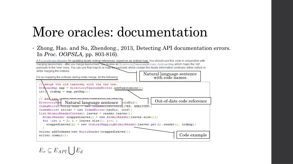 more oracles documentation