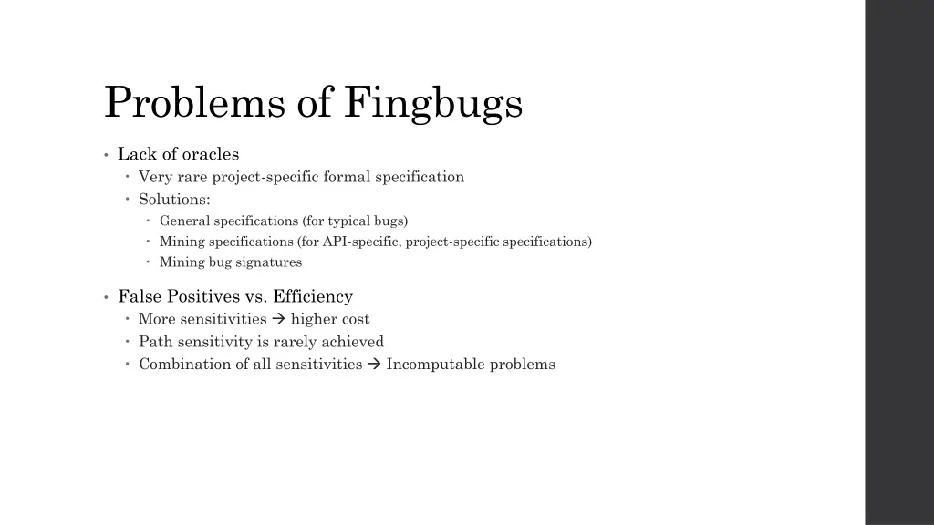 problems of fingbugs