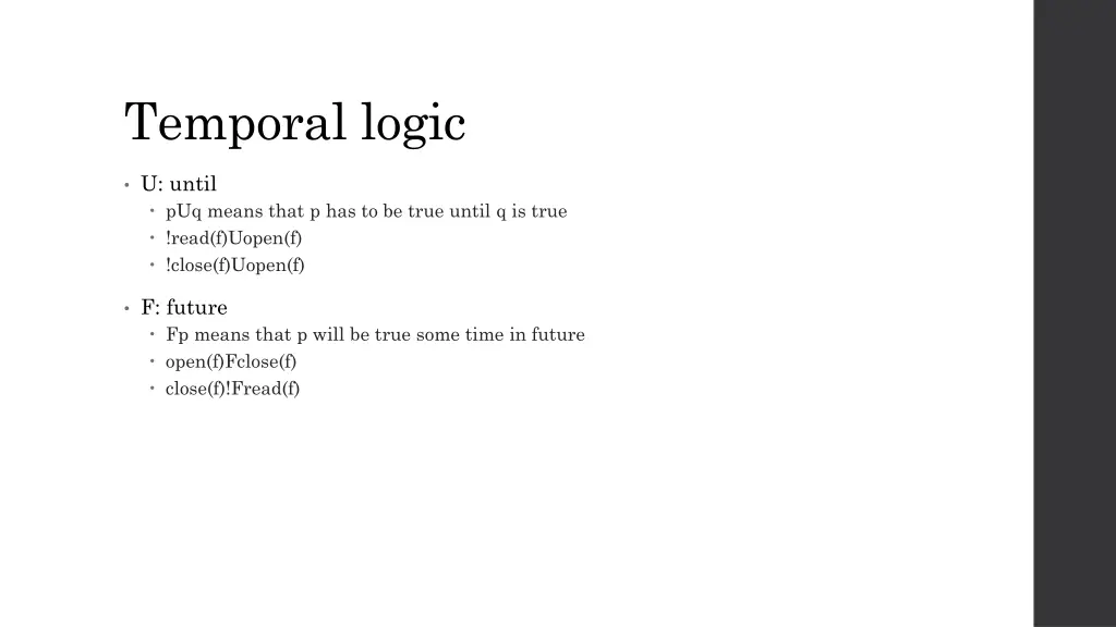 temporal logic