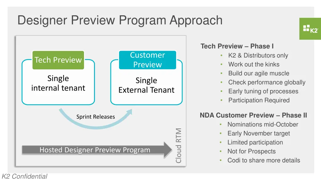 designer preview program approach