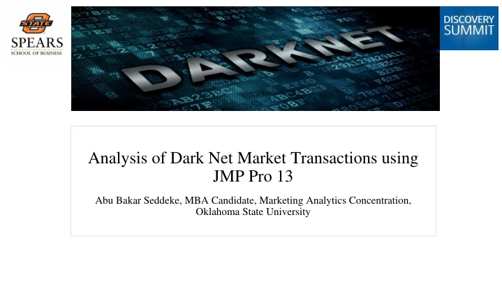 analysis of dark net market transactions using