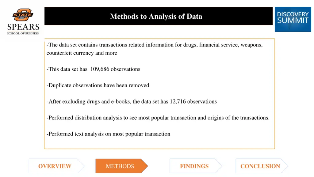 methods to analysis of data