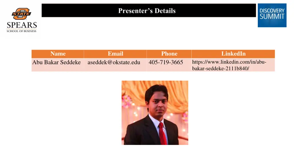 presenter s details