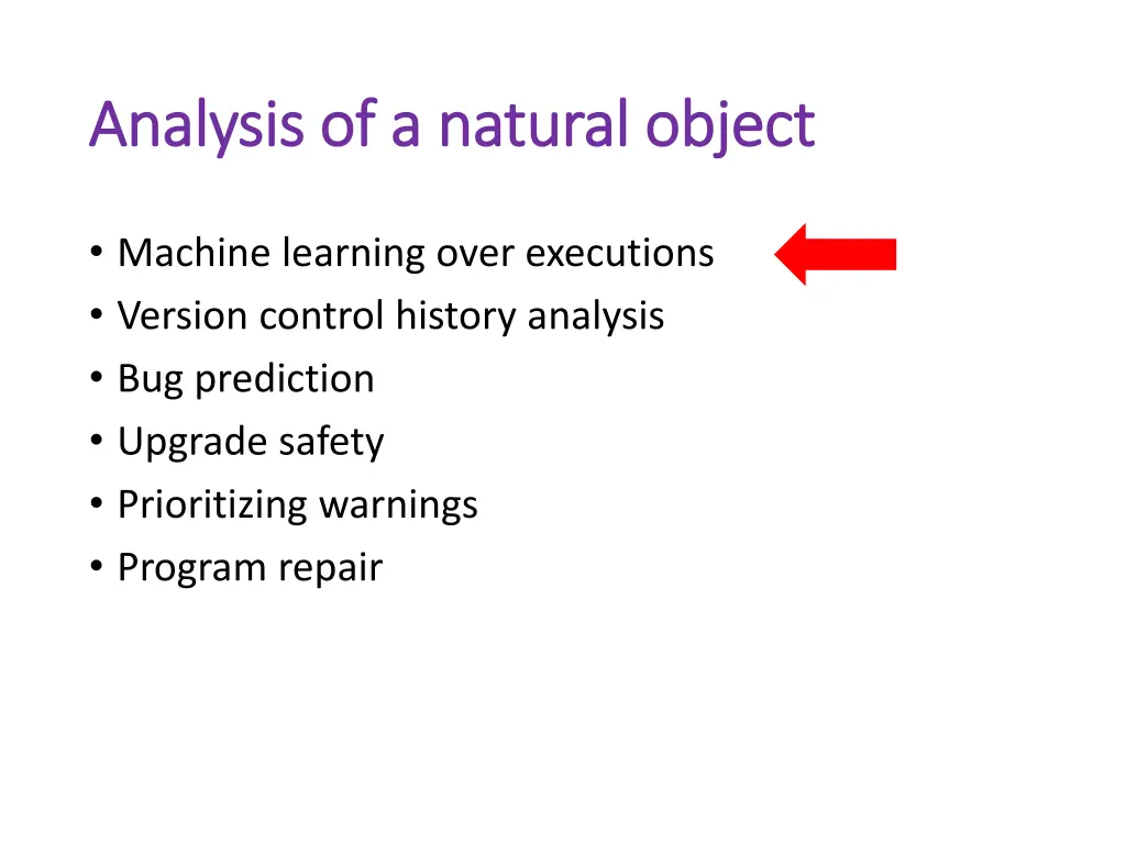 analysis of a natural object analysis