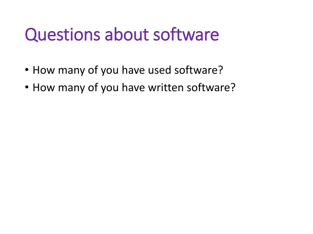 questions about software questions about software