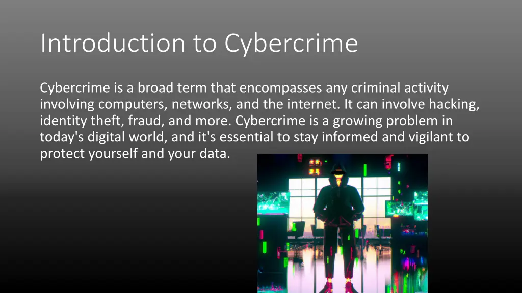 introduction to cybercrime