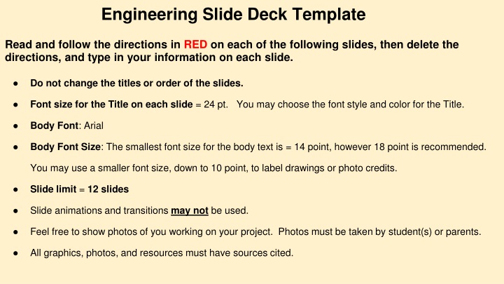 engineering slide deck template