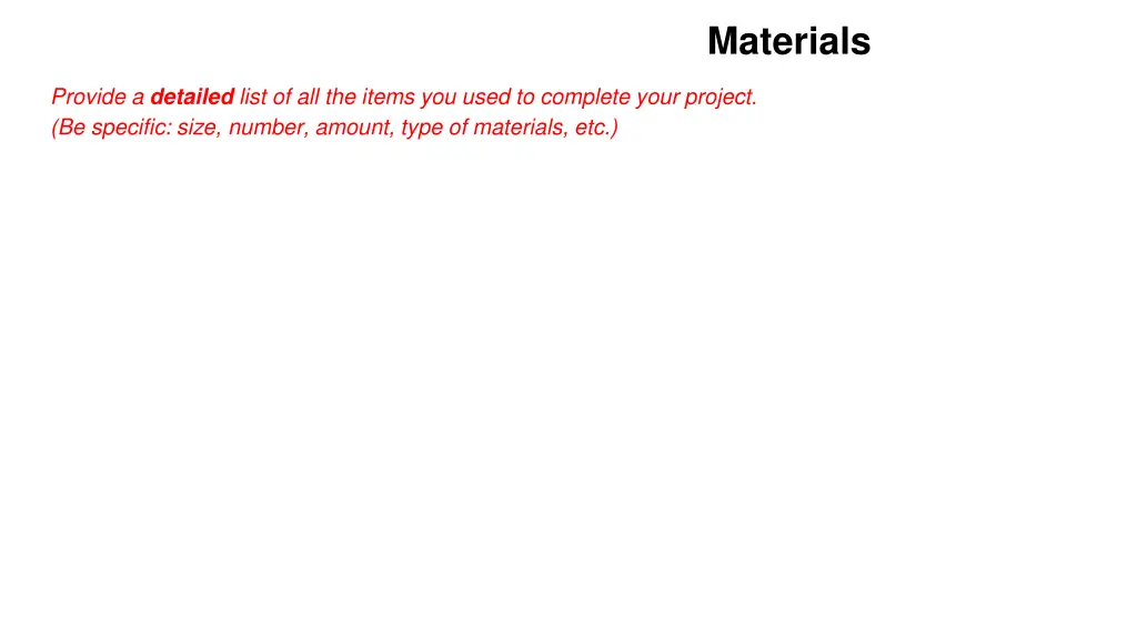 materials