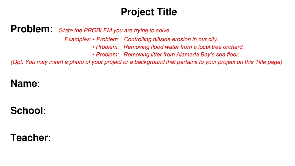 project title