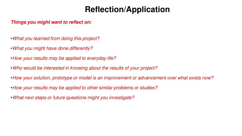 reflection application