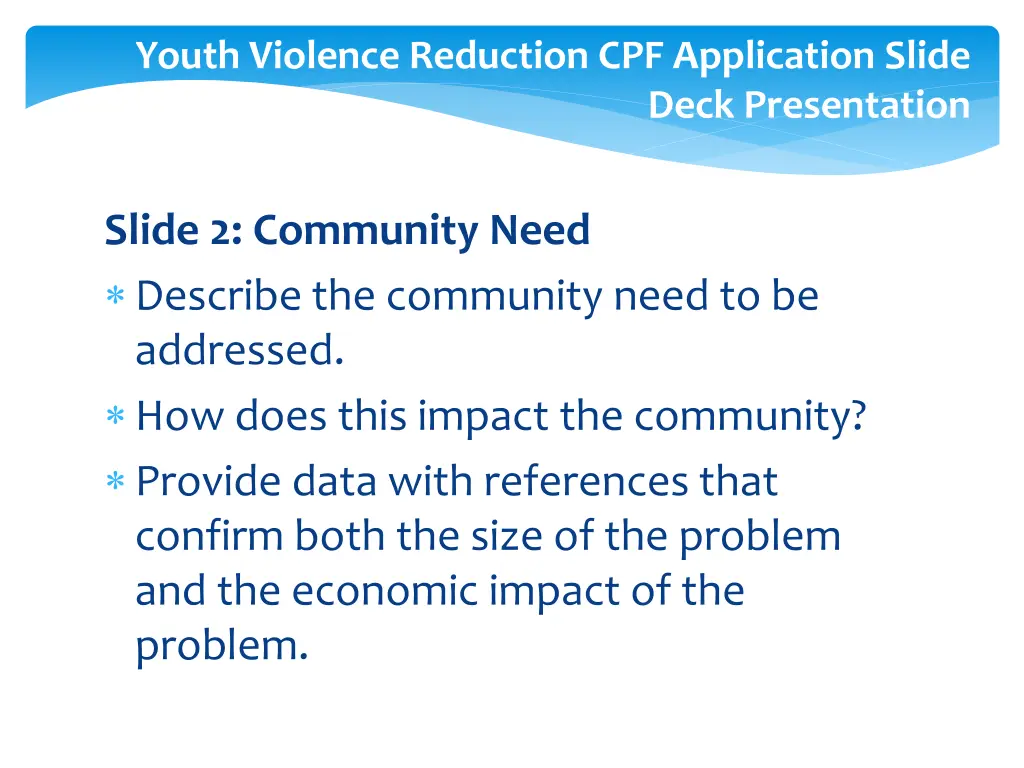 youth violence reduction cpf application slide 3