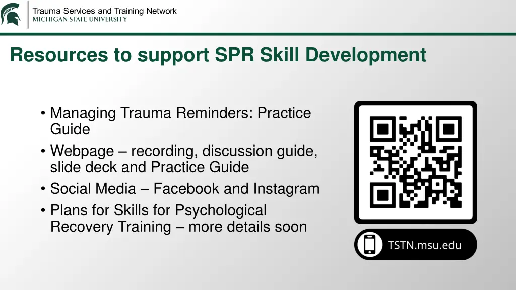 resources to support spr skill development