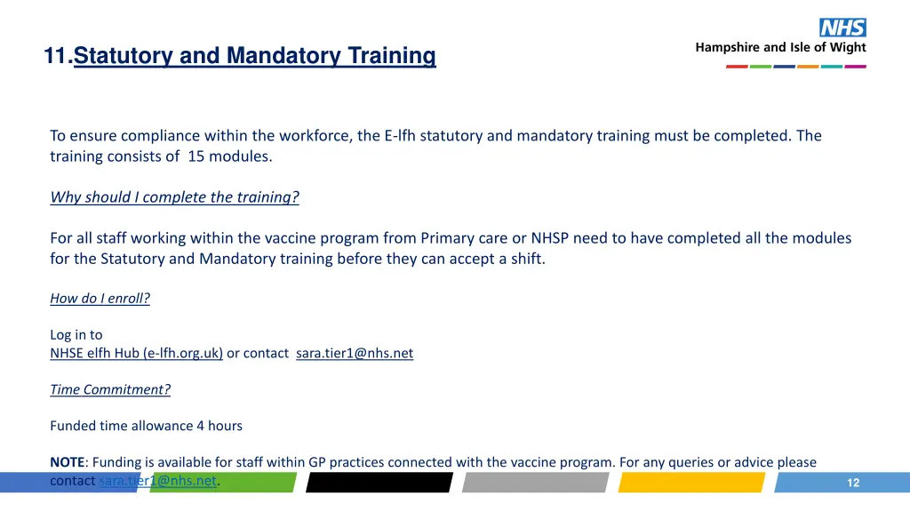 11 statutory and mandatory training