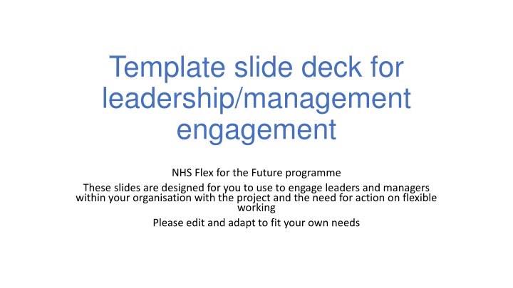 template slide deck for leadership management