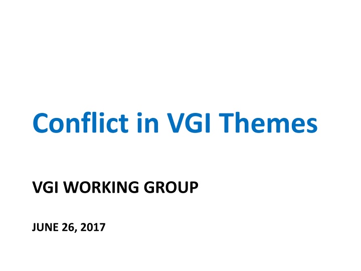 conflict in vgi themes