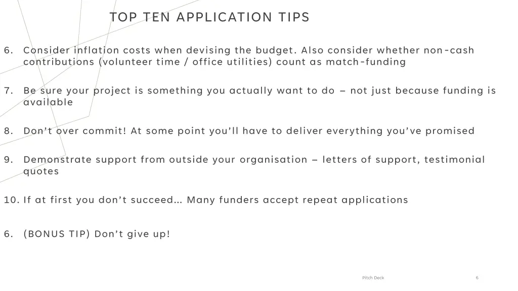 top ten application tips 1