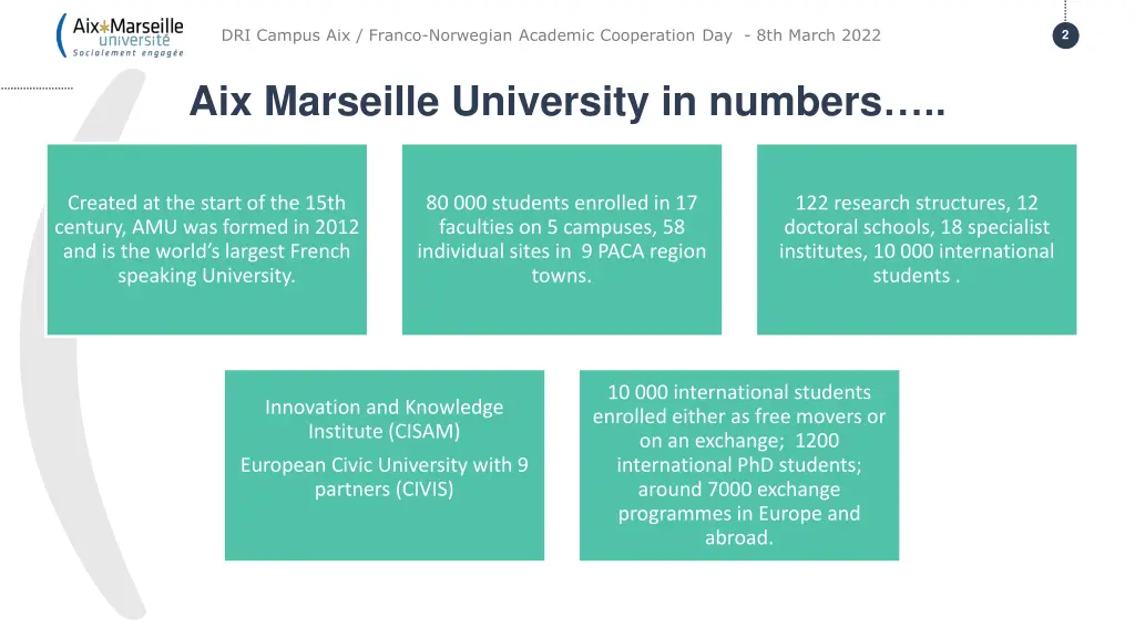 dri campus aix franco norwegian academic