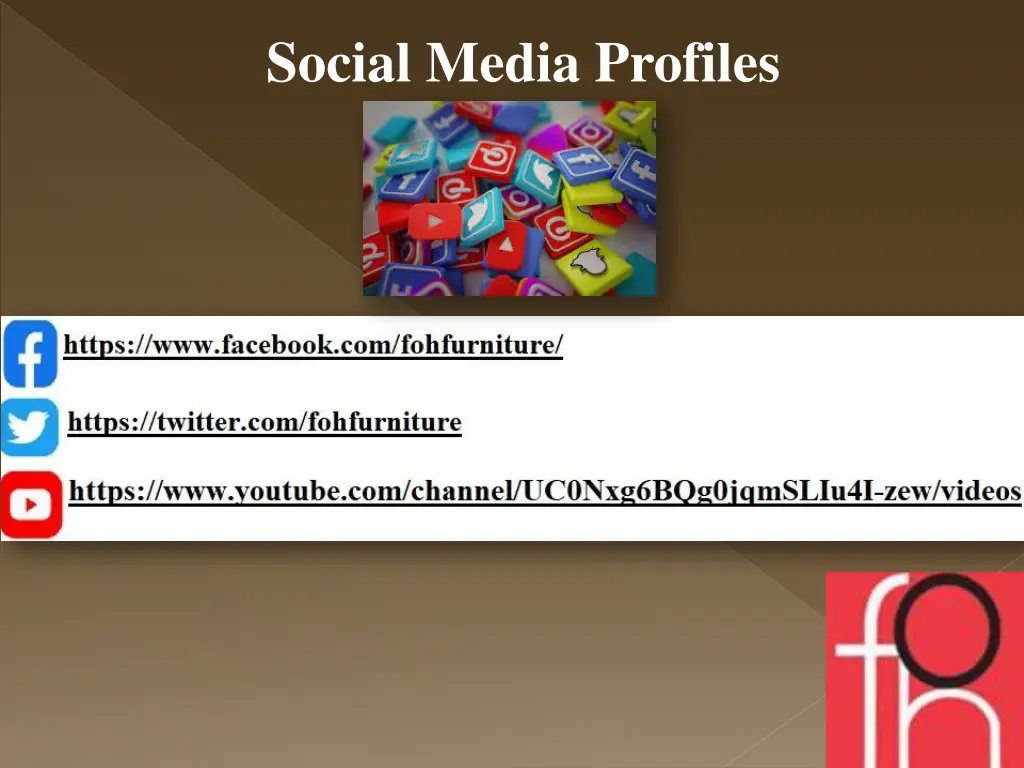 social media profiles