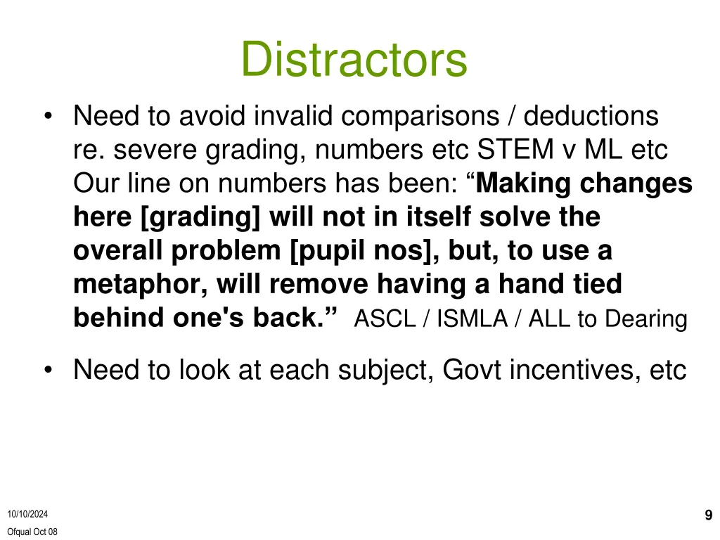 distractors