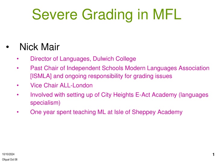 severe grading in mfl