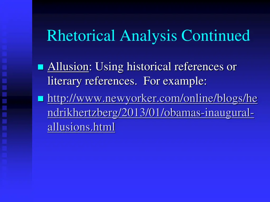 rhetorical analysis continued