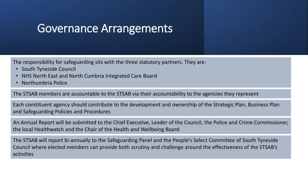 governance arrangements governance arrangements