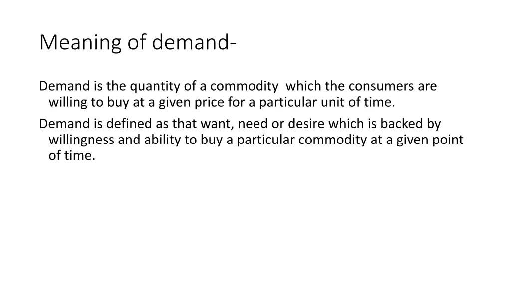 meaning of demand