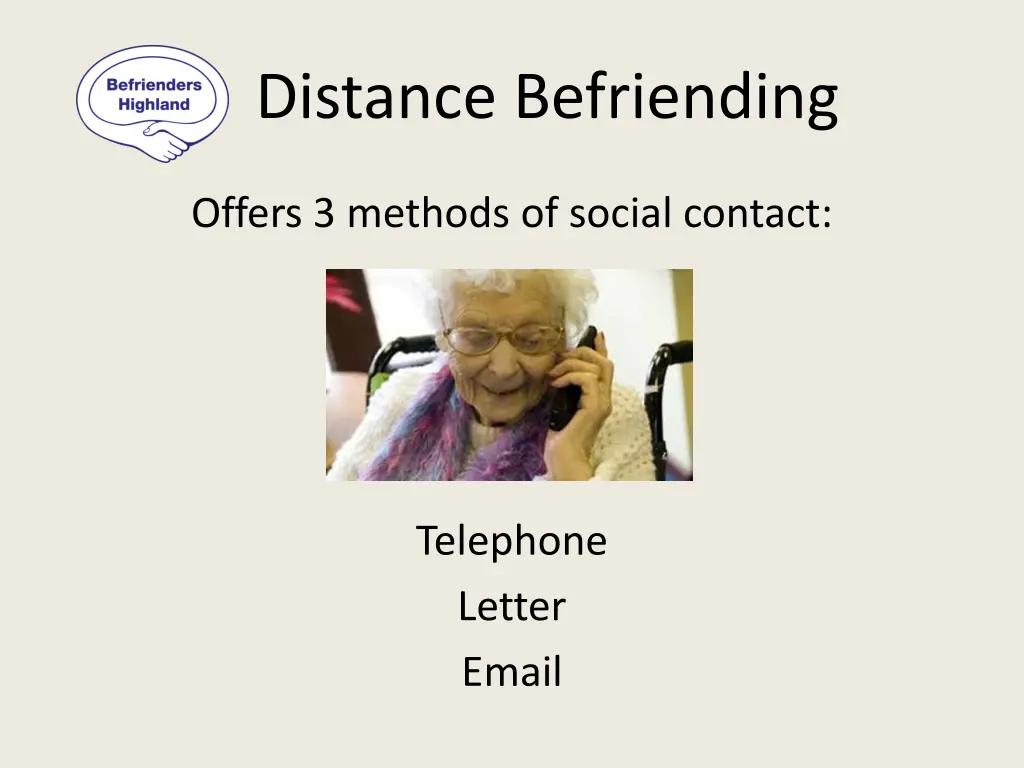 distance befriending