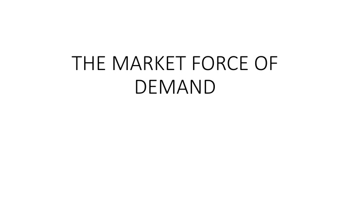 the market force of demand