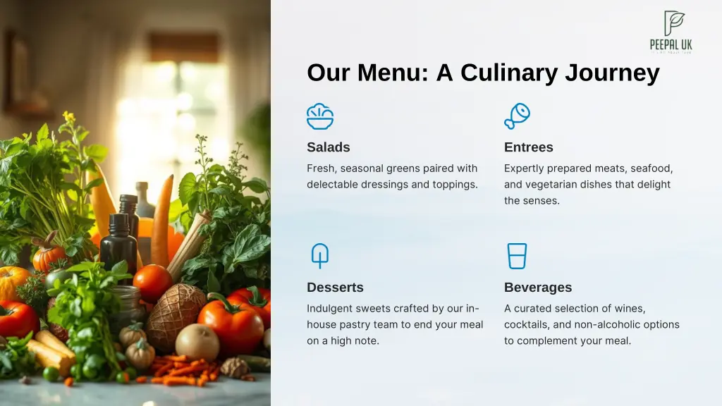 our menu a culinary journey