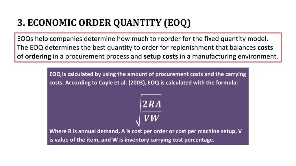 3 economic order quantity eoq