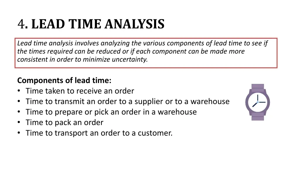 4 lead time analysis