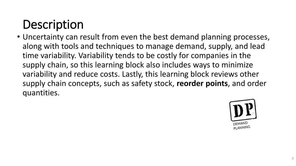 description description uncertainty can result