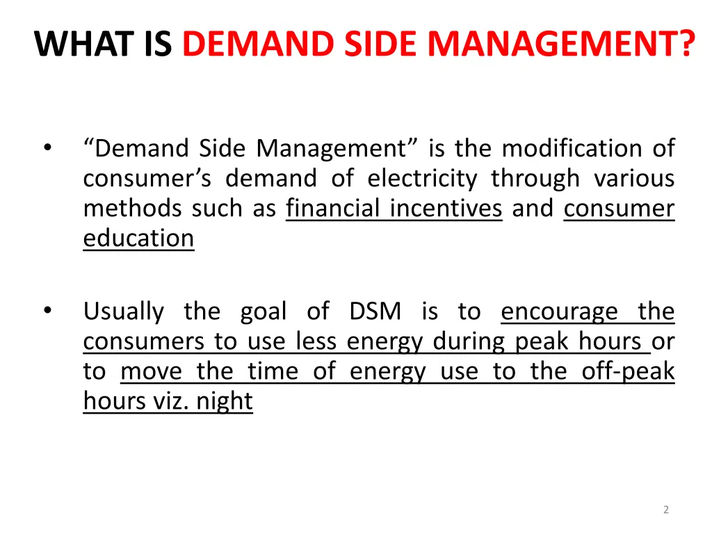 what is demand side management