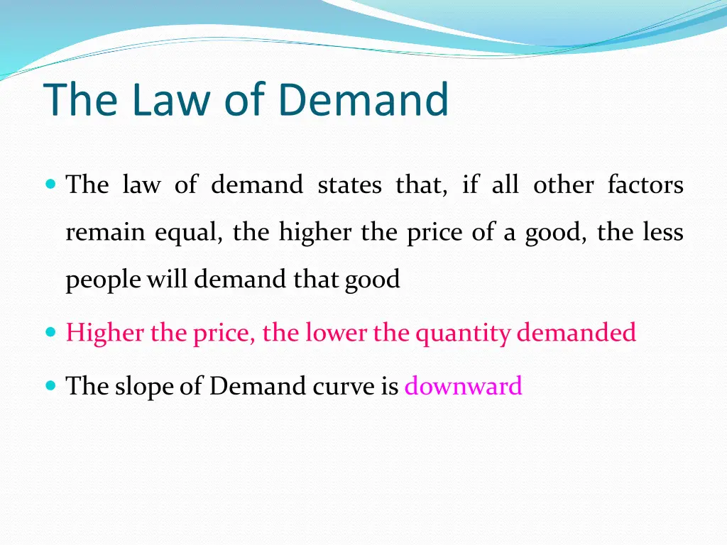 the law of demand