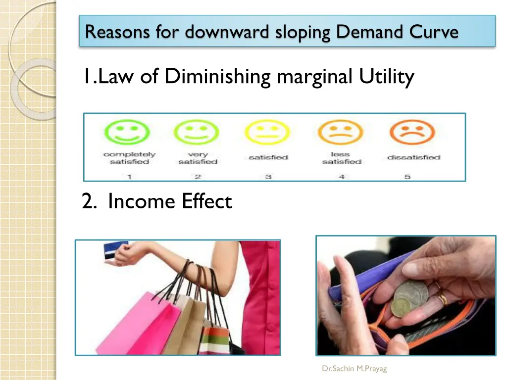 reasons for downward sloping demand curve 1