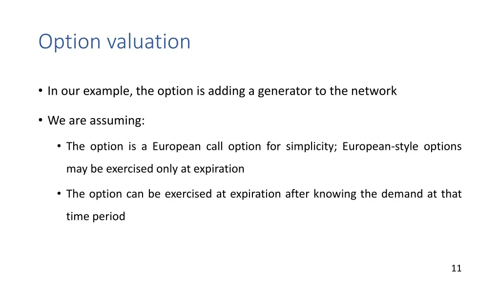 option valuation