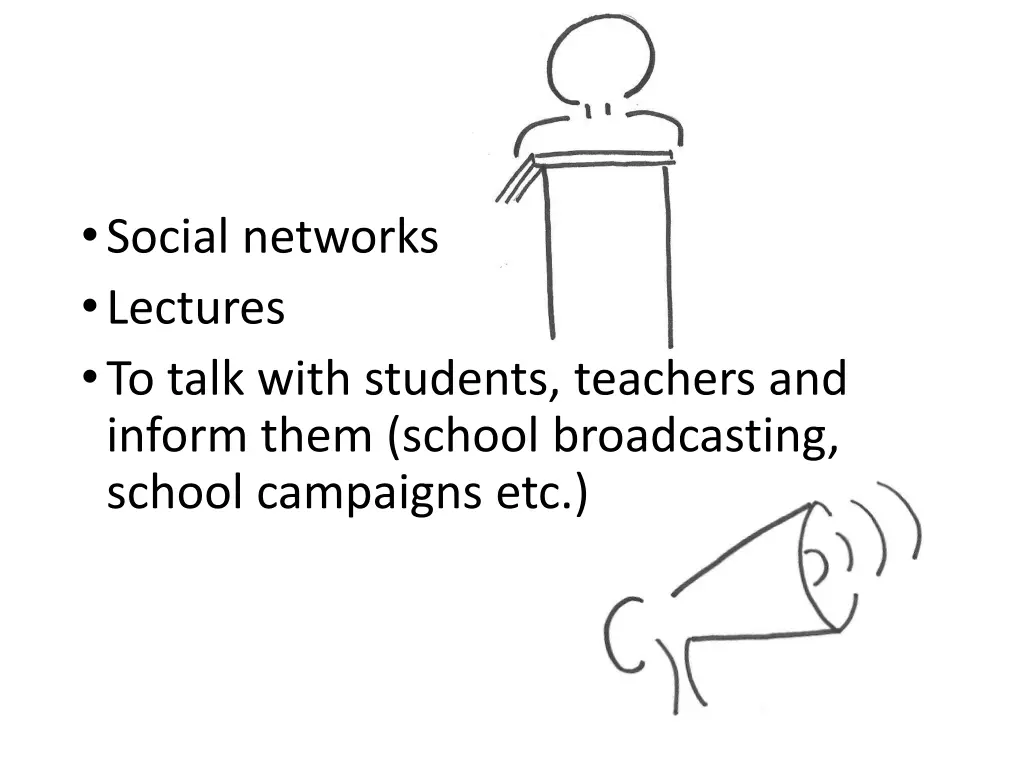 social networks lectures to talk with students