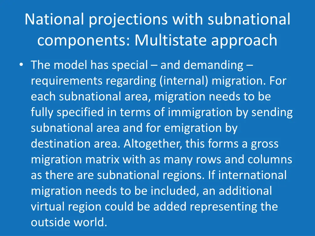 national projections with subnational components 3