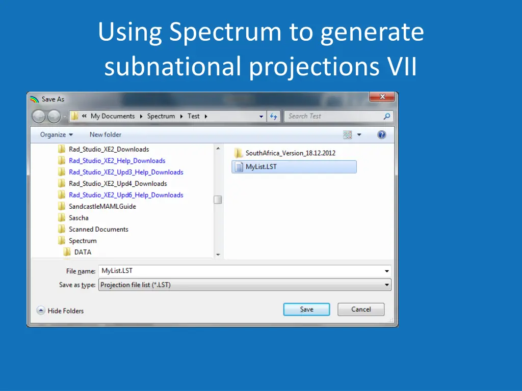 using spectrum to generate subnational 6