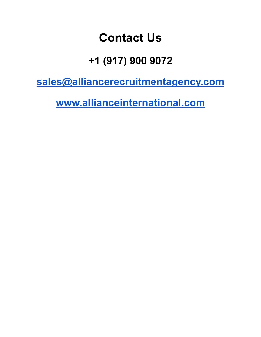 contact us