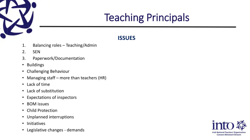 teaching principals teaching principals