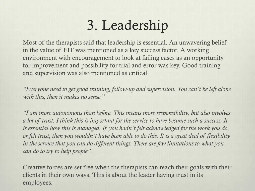 3 leadership