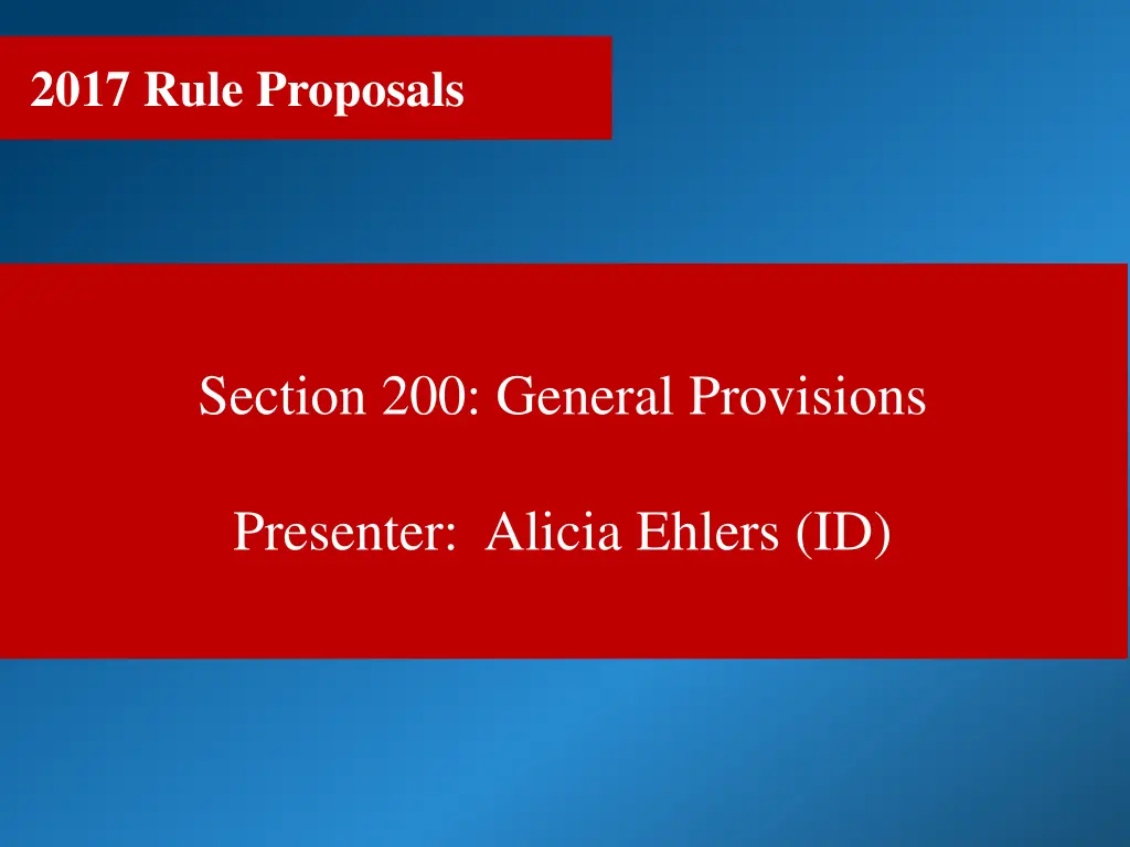 2017 rule proposals 2