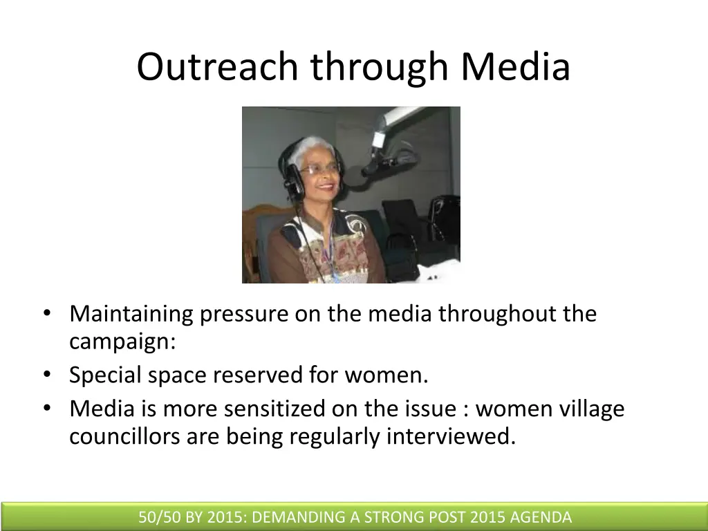 outreach through media