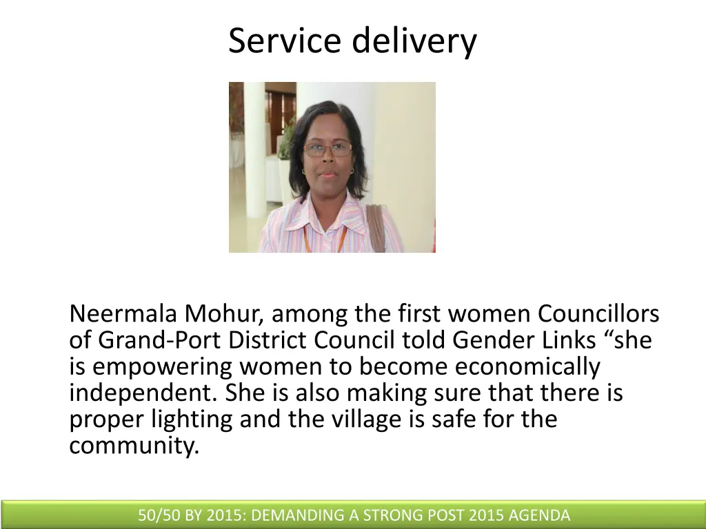 service delivery