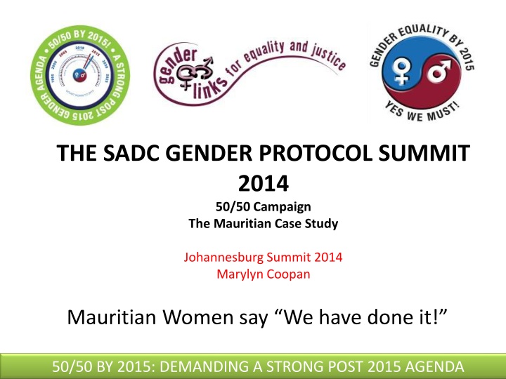 the sadc gender protocol summit 2014