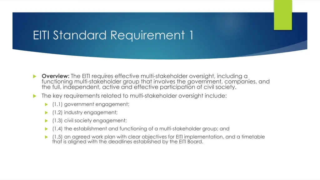 eiti standard requirement 1