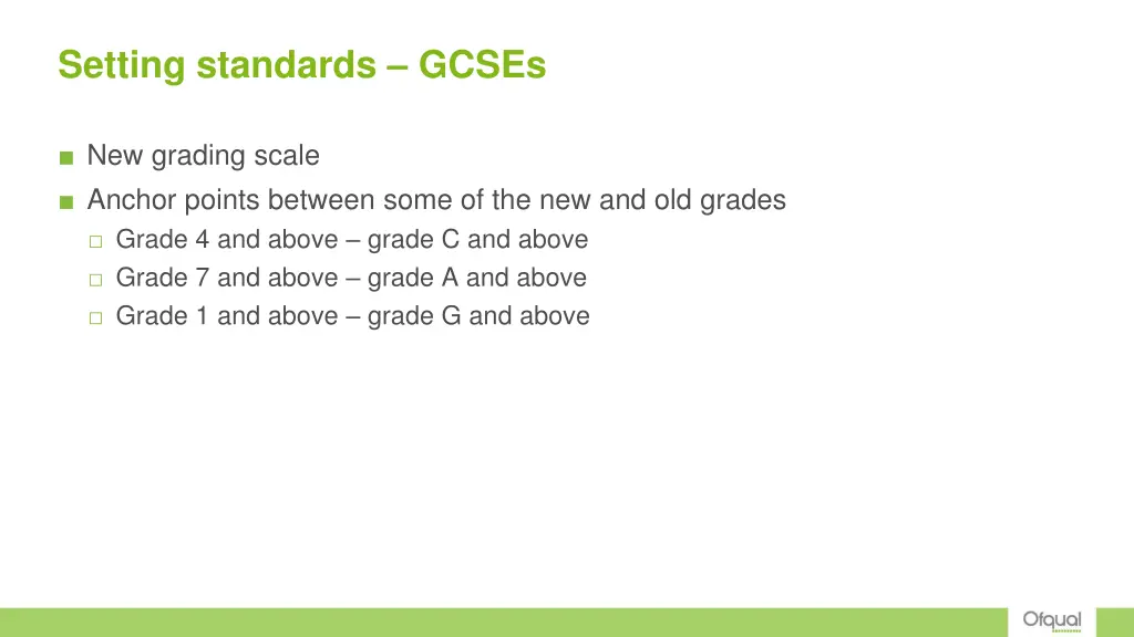 setting standards gcses