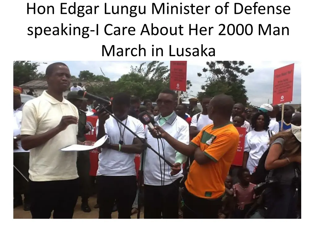 hon edgar lungu minister of defense speaking